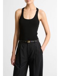 Vince - Milano-Stitch Scoop-Neck Sweater Tank - Lyst