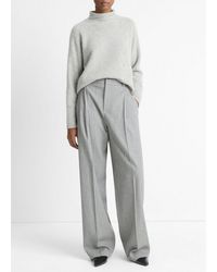Vince - Italian Wool-Blend Twill High-Rise Trouser - Lyst