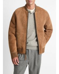 Vince - Shearling Bomber Jacket - Lyst