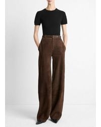 Vince - Suede Mid-Rise Trouser - Lyst