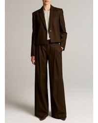 Vince - Camille Italian Wool-Blend Flannel Wide-Leg Trouser - Lyst