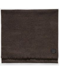 Vince - Houndstooth Wool And Cashmere Double-face Scarf, Black - Lyst