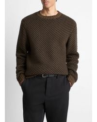 Vince - Birdseye Twill Wool-Cashmere Sweater - Lyst