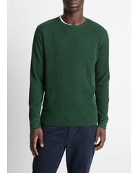 Vince - Pima Cotton-Blend Thermal Long-Sleeve T-Shirt - Lyst