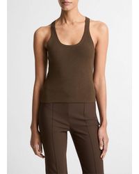 Vince - Milano-Stitch Scoop-Neck Sweater Tank - Lyst