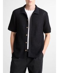 Vince - Cotton Crochet Button-Front Shirt - Lyst