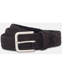 Vince - 35Mm Woven Suede Belt - Lyst