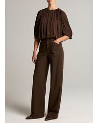 Vince - Studded Mid-Rise Wide-Leg Trouser - Lyst