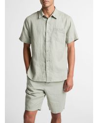 Vince - Linen Short-Sleeve Shirt - Lyst