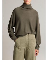 Vince - Wool-Cashmere Dolman-Sleeve Turtleneck Sweater - Lyst