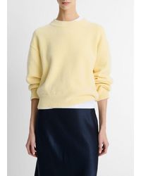 Vince - Structured Cotton-Blend Bouclé Sweater - Lyst