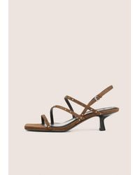 Vince - Tania Studded Suede Kitten-Heel Sandal - Lyst