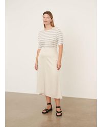 Vince - Variegated Stripe Elbow Sleeve Crew Neck T-shirt - Lyst