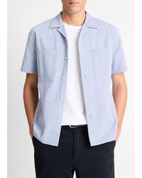 Vince - Italian Cotton Seersucker Shirt - Lyst