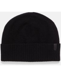 Vince - Plush Cashmere Reverse-knit Cuffed Hat, Black - Lyst