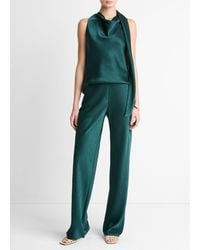 Vince - Colette High-Rise Fluid Satin Bias Pant - Lyst