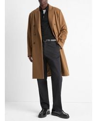 Vince - Italian Wool-Blend Double-Breasted Overcoat - Lyst
