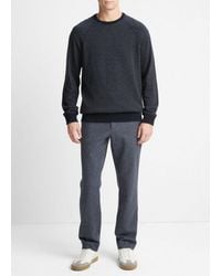 Vince - Birdseye Raglan Sweater, Coastal/medium Heather Grey, Size Xxl - Lyst