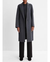 Vince - Classic Straight Coat, Black, Size Xs - Lyst