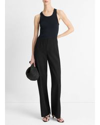 Vince - Cotton-blend High-waist Bias Pant, Black, Size Xs - Lyst