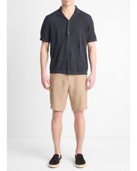 Vince - Patchwork Pointelle Short-Sleeve Shirt, Light Coastal - Lyst