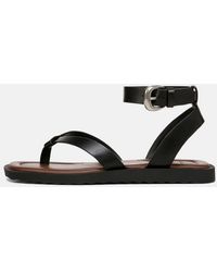 Vince - Samuela Leather Lug-sole Sandal, Black, Size 8 - Lyst