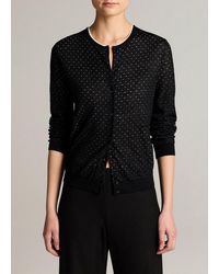 Vince - Dotted Wool-Blend Cardigan - Lyst
