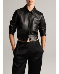 Vince - Leather Cropped Jacket - Lyst