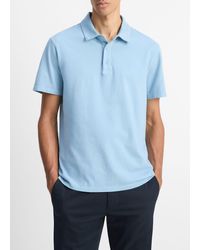 Vince - Garment Dye Cotton Polo Shirt - Lyst