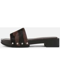 Vince - Barbara Animal-Print Calf Hair Slide Sandal - Lyst