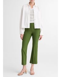 Vince - Niki Mid-Rise Pintuck Crop Flare Pant - Lyst