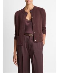 Vince - Wool-Blend Shrunken Snap Cardigan - Lyst