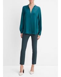 Vince - Band Collar Blouse - Lyst