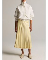 Vince - Raw-Edge Satin Skirt - Lyst