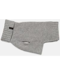 Vince - Wool And Cashmere Shaker-Stitch Dog Sweater, Heather - Lyst