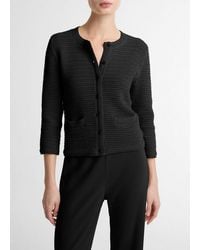 Vince - Italian Cotton Crochet Cardigan - Lyst