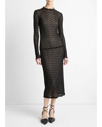 Vince - Cotton-Blend Diamond Lace Skirt - Lyst