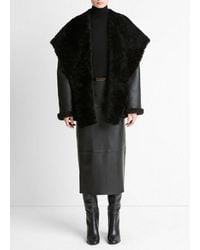 Vince - Shearling Hooded Jacket - Lyst