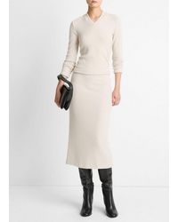 Vince - Cozy Rib Midi Skirt - Lyst