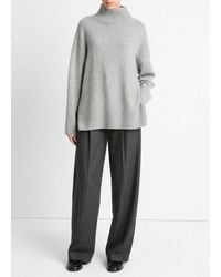 Vince - Wool-Cashmere Drop-Shoulder Turtleneck Sweater - Lyst