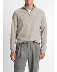 Vince - Plush Cashmere Quarter-Zip Sweater - Lyst