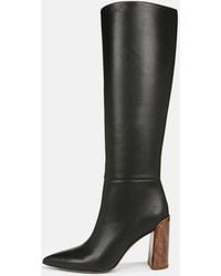 Vince - Pilar Leather Knee Boot, Black, Size 7 - Lyst