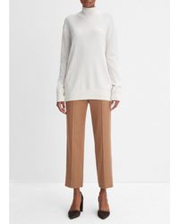 Vince - Cashmere Weekend Turtleneck Sweater, White, Size M - Lyst