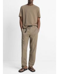 Vince - Italian Cotton Ripstop Belted Pant - Lyst
