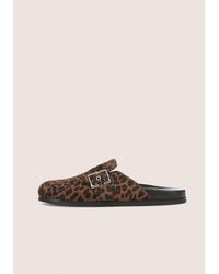 Vince - Leon Leopard-Print Calf Hair Clog - Lyst