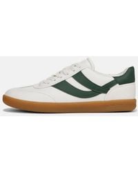 Vince - Oasis Leather Sneaker, Chalk White/pine Green, Size 8 - Lyst
