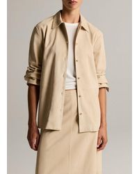 Vince - Suede Paneled Shirt Jacket - Lyst