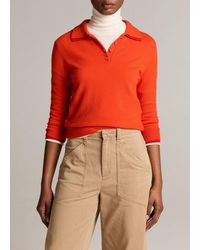Vince - Double-Trim Merino Wool & Cashmere-Blend Polo Sweater - Lyst