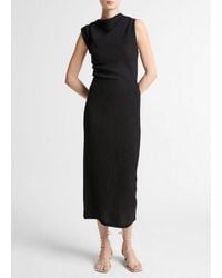 Vince - Shadow Grid Midi Skirt - Lyst