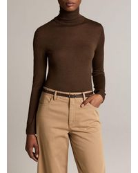 Vince - Cashmere-Silk Slim Turtleneck Sweater - Lyst